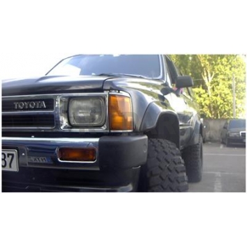 Bushwacker Fender Flare - Black Dura-Flex 2000 ABS Smooth Plastic Matte Set Of 2 - 31019-11