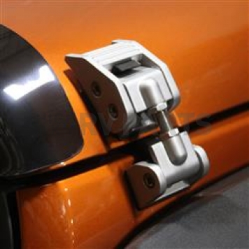 Rugged Ridge Hood Latch Polished Aluminum Silver Set Of 2 - 1111607