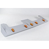 JSP Automotive Roof Visor - Primered Fiberglass Gray - 12012L