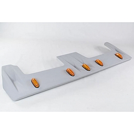 JSP Automotive Roof Visor - Primered Fiberglass Gray - 12012L