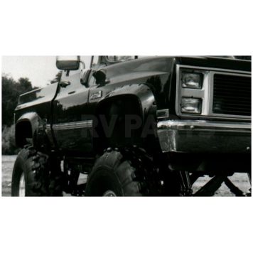 Bushwacker Fender Flare - Black Dura-Flex 2000 ABS Smooth Plastic Matte Set Of 2 - 40019-11