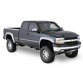 Bushwacker Fender Flare - Black Dura-Flex 2000 ABS Smooth Plastic Matte Set Of 2 - 40052-02