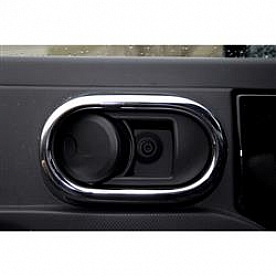 Rugged Ridge Interior Door Handle Cover - Silver Plastic - 1115620
