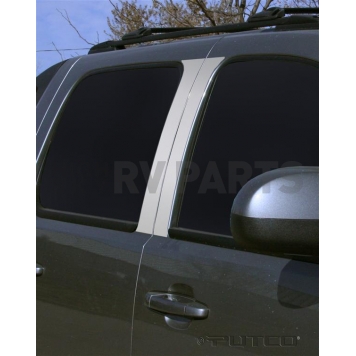 Putco Body Pillar Cover - Polished Stainless Steel Silver Set of 4 - 402609-1