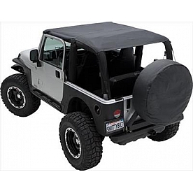 Smittybilt Bikini Top OEM Style Fabric Black Diamond - 93735
