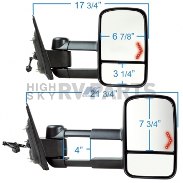 K-Source Exterior Towing Mirror Electric OEM Single - 62135G-2