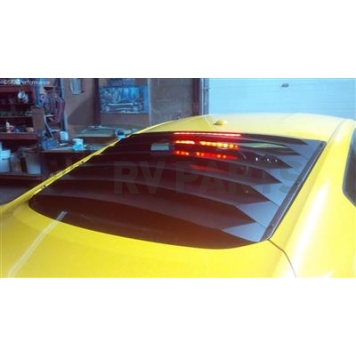 Astra/Hammond Window Louver Rear Window Aluminum Black - 10617