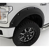 Bushwacker Fender Flare - Black ABS Smooth Plastic Matte Set Of 4 - 40930-02