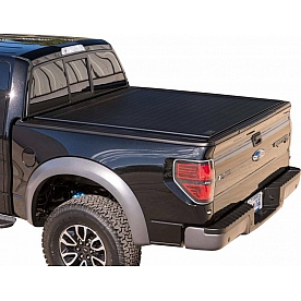 Retrax Tonneau Cover Hard Power Retractable Black Matte Powder Coated Aluminum - 90386