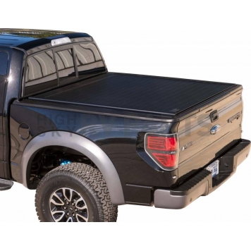 Retrax Tonneau Cover Hard Power Retractable Black Matte Powder Coated Aluminum - 90386