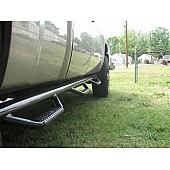 N-Fab Nerf Bar - Truck Wheel to Wheel Black Matte Textured Powder Coated Steel Round - C07105QC6X