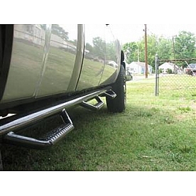 N-Fab Nerf Bar - Truck Wheel to Wheel Black Matte Textured Powder Coated Steel Round - C07105QC6X