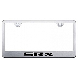Automotive Gold License Plate Frame - Silver Stainless Steel - LFSRXES