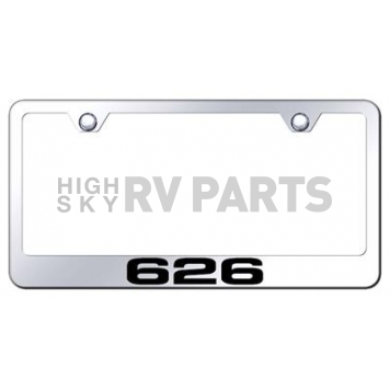 Automotive Gold License Plate Frame - Silver Stainless Steel - LF626EC