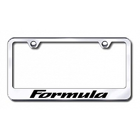 Automotive Gold License Plate Frame - Silver Stainless Steel - LFFMAEC