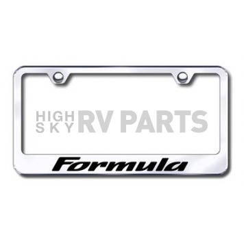 Automotive Gold License Plate Frame - Silver Stainless Steel - LFFMAEC