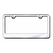 Automotive Gold License Plate Frame - Silver Stainless Steel - LF462C