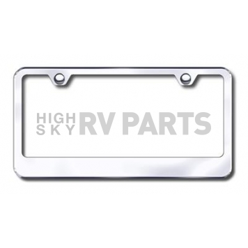 Automotive Gold License Plate Frame - Silver Stainless Steel - LF462C