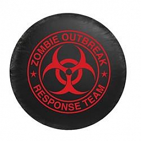 Bully Truck Spare Tire Cover 29-1/2 Inch Black With Red Design Vinyl - CM06R