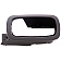 Help! By Dorman Interior Door Handle - Plastic Black Housing With Silver Lever Single - 81890