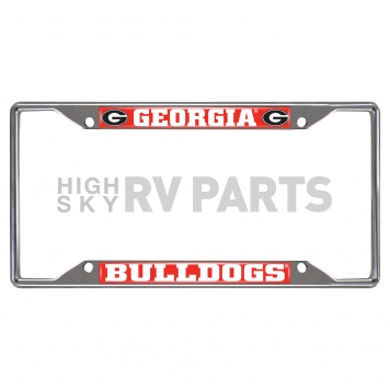Fan Mat License Plate Frame - University Of Georgia Logo Metal - 14814