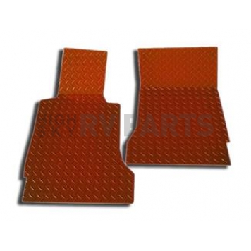American Car Craft Floor Mat - Cut-To-Fit Orange Aluminum 2 Pieces - 041003