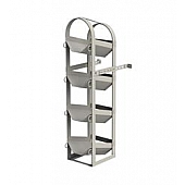 KargoMaster Refrigerant Tank Rack - Holds Four 30 Pound Tanks Steel Silver - 40100