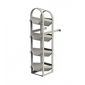 KargoMaster Refrigerant Tank Rack - Holds Four 30 Pound Tanks Steel Silver - 40100