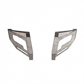 Road Armor Bumper End Bare Silver Steel - 3154DF1