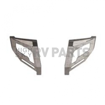 Road Armor Bumper End Bare Silver Steel - 3154DF1