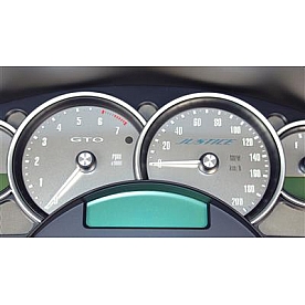US Speedo Gauge Face Overlay - Silver Daytime Color/ White Letter Color - SSGTO11W