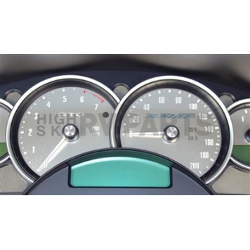 US Speedo Gauge Face Overlay - Silver Daytime Color/ White Letter Color - SSGTO11W