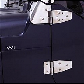 Smittybilt Door Hinge - Half Door Stainless Steel Silver - 7441