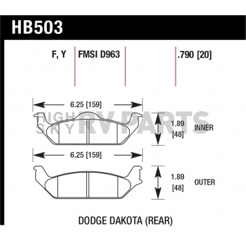 Hawk Performance Brake Pad - HB503Y.790-1