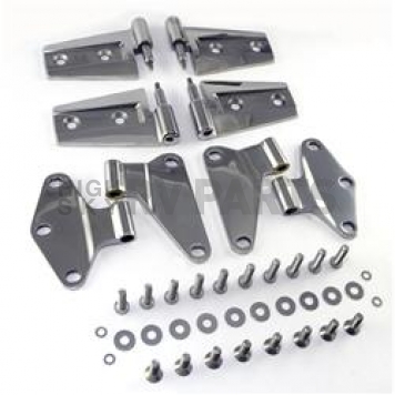 Rugged Ridge Door Hinge - Complete Door Stainless Steel Silver - 1111120