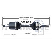 TrakMotive CV Axle Shaft - GM-8065