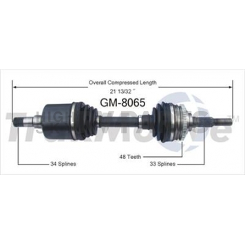 TrakMotive CV Axle Shaft - GM-8065