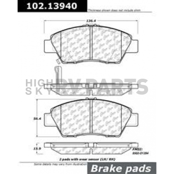 Stop Tech/ Power Slot Brake Pad - 102.13940