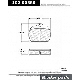 Stop Tech/ Power Slot Brake Pad - 102.00880