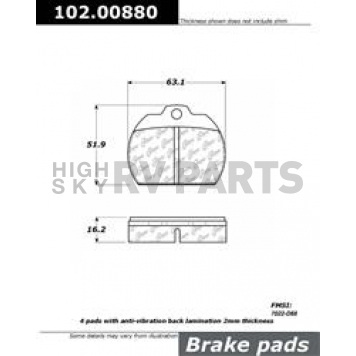 Stop Tech/ Power Slot Brake Pad - 102.00880
