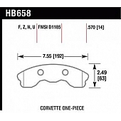 Hawk Performance Brake Pad - HB658N.570