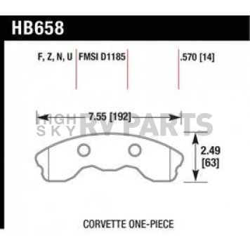 Hawk Performance Brake Pad - HB658N.570