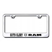 Automotive Gold License Plate Frame - Silver Stainless Steel - LFGGLEC
