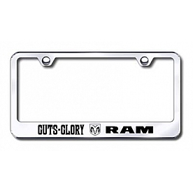 Automotive Gold License Plate Frame - Silver Stainless Steel - LFGGLEC