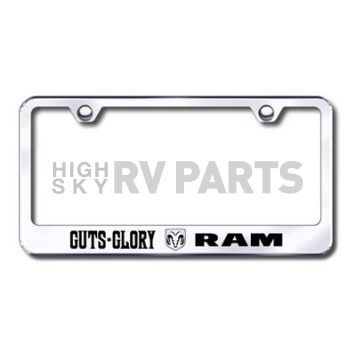 Automotive Gold License Plate Frame - Silver Stainless Steel - LFGGLEC