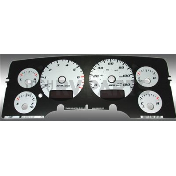 US Speedo Gauge Face Overlay - Silver Daytime Color/ Black Letter Color - RAM022