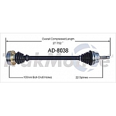 TrakMotive CV Axle Shaft - AD-8038