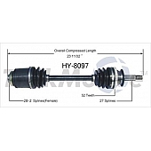 TrakMotive CV Axle Shaft - HY-8097