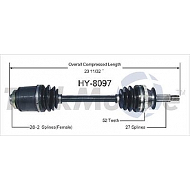 TrakMotive CV Axle Shaft - HY-8097