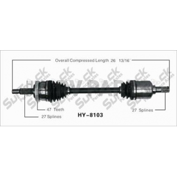 TrakMotive CV Axle Shaft - HY-8103